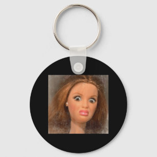 Funny Disgusting Doll Face Meme _1  Key Ring
