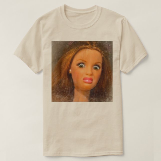 Funny Disgusting Doll face Meme  T-Shirt (Design Front)