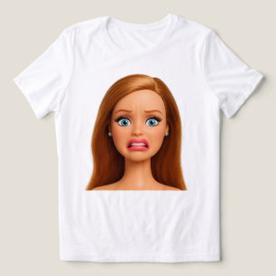 Funny Disgusting Doll face Meme Tri-Blend Shirt