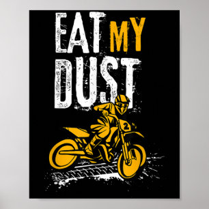 Funny Distressed Motocross Quote Dirt Bike Biker G Poster