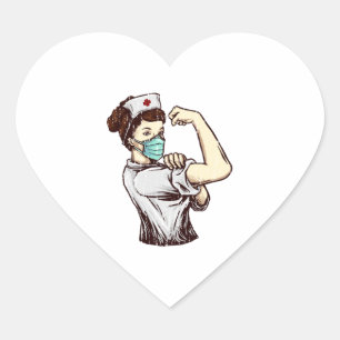 Funny Distressed Retro Vintage Nurse Anaesthetist  Heart Sticker