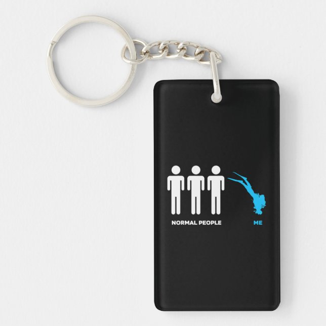 Funny Dive Scuba Diving Scuba Diver Key Ring (Front)