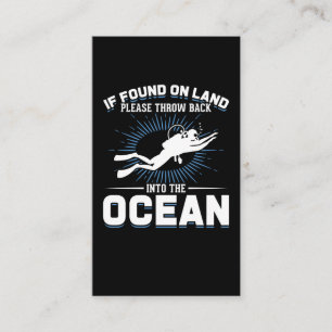 Funny Diver Joke Scuba Diving Business Card
