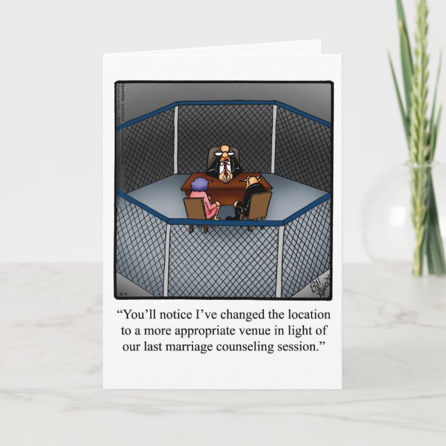 Funny Divorce Humour Greeting Card (Front)