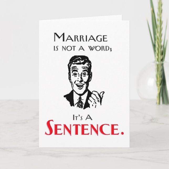 Funny Divorce Joke Greeting Card (Front)