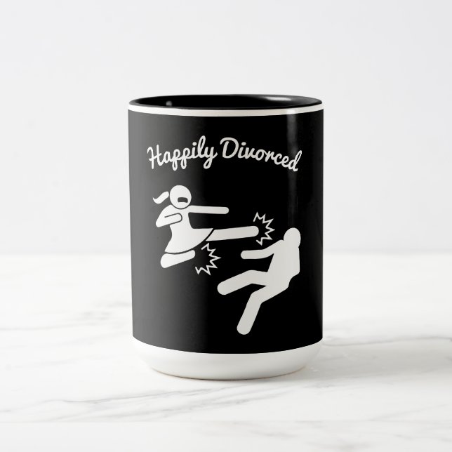 Funny Divorce Sympathy Gifts  Two-Tone Coffee Mug (Center)
