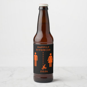 Funny Divorce Sympathy Party Beer Bottle Label