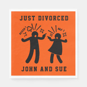 Funny Divorce Sympathy Party Napkin