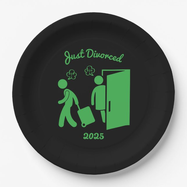 Funny Divorce Sympathy Party Paper Plate (Front)