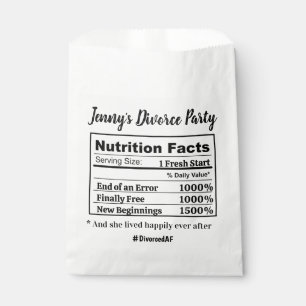 Funny Divorced AF Party Favour New Beginnings Humo Bags