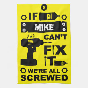 Funny DIY Fix It Repair Tea Towel