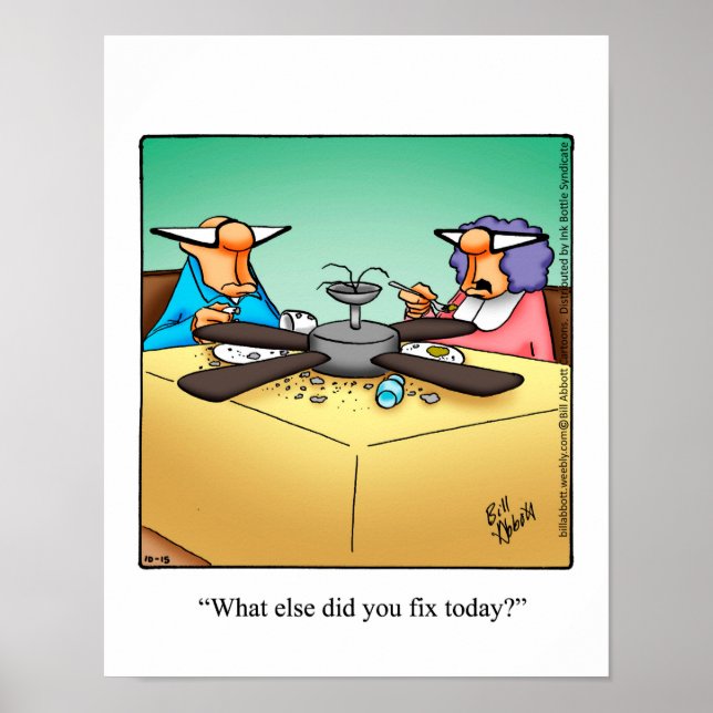 Funny DIY Home Repair Humour Poster (Front)