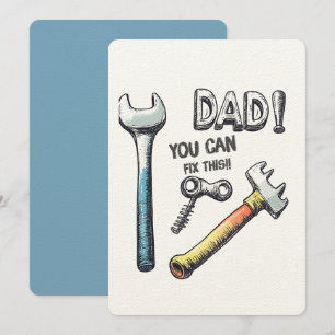 Funny DIY-Inspired Father’s Day Design with Tools Invitation