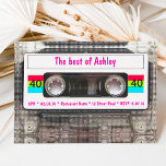 Funny DJ 80s Cassette Tape 40th Birthday Invitation<br><div class="desc">Funny DJ 80s Cassette Tape 40th Birthday. Celebrate your top milestones,  over the hill 40th birthday party with this funny 80s clear cassette tape with a vintage  white label on both sides. Customise with your own text.</div>