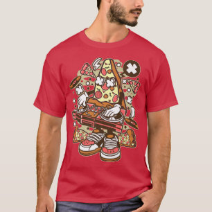 Funny DJ Design Pizza Sound Engineer Disc Jockey T-Shirt