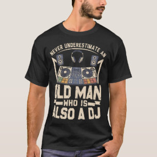 Funny Dj Shirt For Grandpa Dad Producer Music Disc