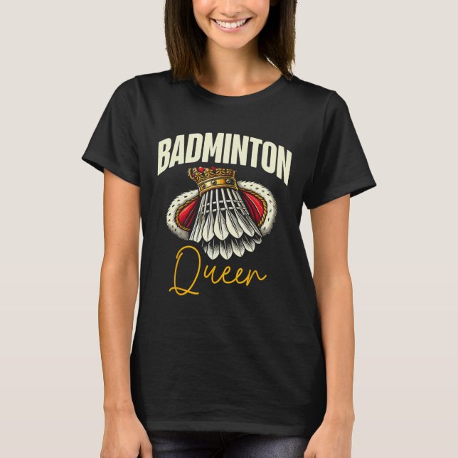Funny Dminton Player Love Shuttle Design 11  T-Shirt (Front)