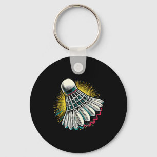 Funny Dminton Player Love Shuttle Design 22  Key Ring