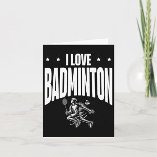 Funny Dminton Player Love Shuttle Design 7  Card