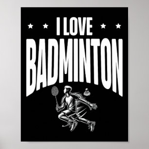 Funny Dminton Player Love Shuttle Design 7 Poster