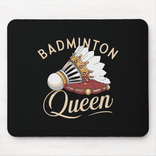 Funny Dminton Player Love Shuttle Design 8  Mouse Pad (Front)