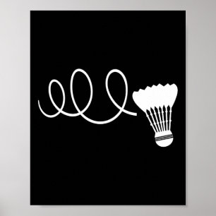 Funny Dminton Player T Shirts Shuttle Shuttle Tee  Poster