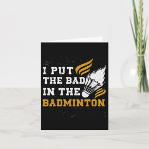 Funny Dminton Shirt Men Women Dminton Player 10 Card