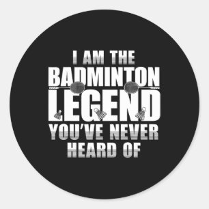 Funny Dminton Shirt Men Women Dminton Player 3 Classic Round Sticker