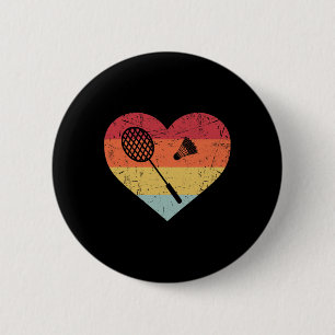 Funny Dminton Shuttle For Men Women Vintage Retro 6 Cm Round Badge