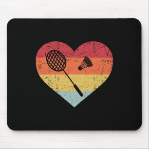 Funny Dminton Shuttle For Men Women Vintage Retro Mouse Pad