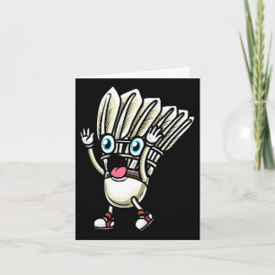 Funny Dminton Shuttle Player Design Men Women 4  Card