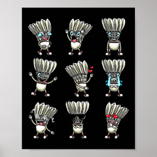 Funny Dminton Shuttle Player Design Men Women 8 Poster