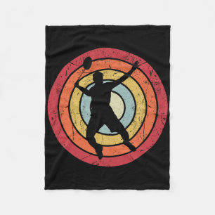 Funny Dminton Shuttle Retro Vintage For Men Women Fleece Blanket