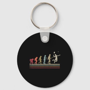 Funny Dminton Vintage Retro Style Evolution Of Man Key Ring