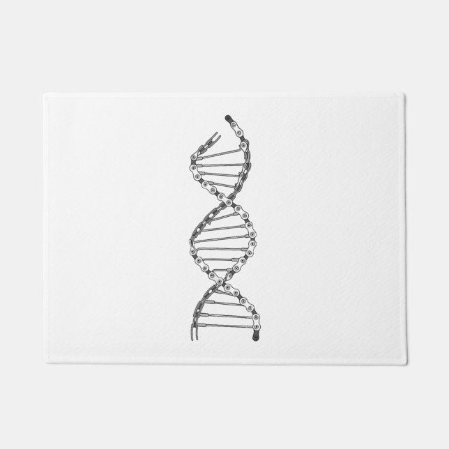 Funny DNA Cycling Bicycle Chain Mountain Bike Love Doormat (Front)