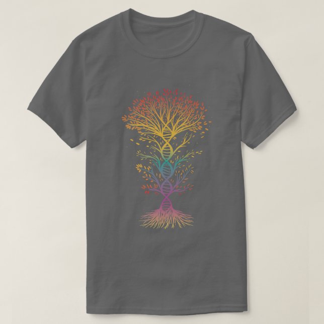 Funny DNA Tee Tree of Life Genetics Biology Teache (Design Front)