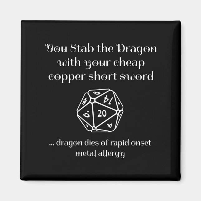 Funny Dnd Gift For Role Playing Games Rpg  Magnet (Front)