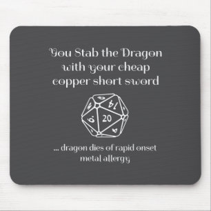 Funny Dnd Gift For Role Playing Games Rpg  Mouse Pad