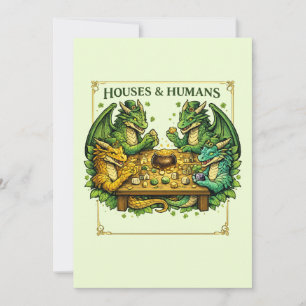 Funny DnD Houses and Humans for Gamers Dungeons  Invitation