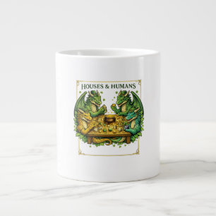 Funny DnD Houses and Humans for Gamers Dungeons Large Coffee Mug