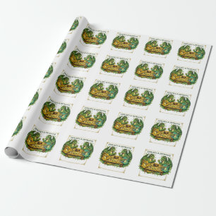 Funny DnD Houses and Humans for Gamers Dungeons Wrapping Paper