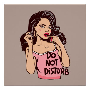 Funny Do Not  Disturb Poster