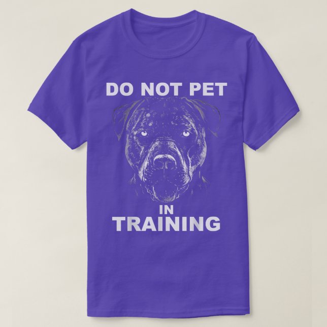 Funny Do not pet Pit Bull Dog Training  T-Shirt (Design Front)