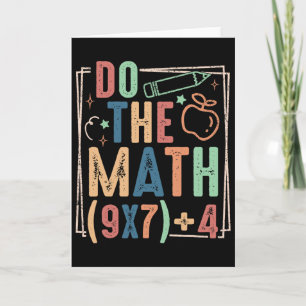 Funny Do The Math 67 Meme Six Seven Boy Girl Teach Card