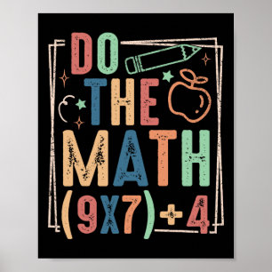 Funny Do The Math 67 Meme Six Seven Boy Girl Teach Poster