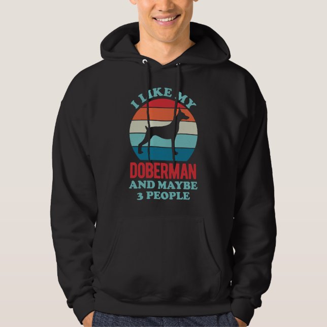 Funny Doberman  207 Hoodie (Front)