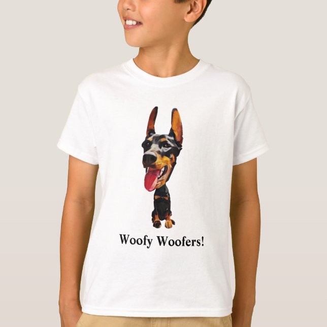 Funny Doberman Boys T-Shirt (Front)