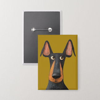 Funny Doberman Dog Black Tan Mustard Yellow 