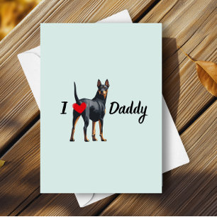 Funny Doberman From Pet Dog Butt Bum Fathers Day Thank You Card
