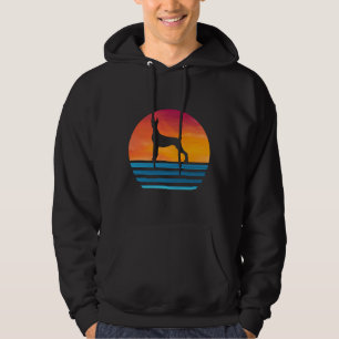 Funny Doberman Mum Dog Lover Vintage Silhouette Do Hoodie